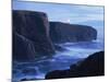 Eshaness Basalt Cliffs at Dusk, Eshaness, Northmavine, Shetland Islands, Scotland-Patrick Dieudonne-Mounted Photographic Print