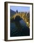 Eskdale, Cumbria, Walkers Crossiing a Tradition Stone Bridge-Paul Harris-Framed Photographic Print