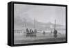 Eskimaux Coming Towards the Boats-Edward Finden-Framed Stretched Canvas