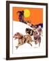 "Eskimo and Dog Sled,"February 29, 1936-Maurice Bower-Framed Giclee Print