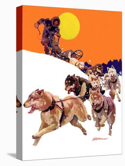 "Eskimo and Dog Sled,"February 29, 1936-Maurice Bower-Stretched Canvas