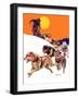 "Eskimo and Dog Sled,"February 29, 1936-Maurice Bower-Framed Giclee Print