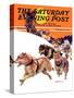 "Eskimo and Dog Sled," Saturday Evening Post Cover, February 29, 1936-Maurice Bower-Stretched Canvas