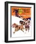 "Eskimo and Dog Sled," Saturday Evening Post Cover, February 29, 1936-Maurice Bower-Framed Giclee Print