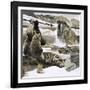 Eskimo Attacking Walrus-English School-Framed Giclee Print