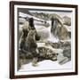 Eskimo Attacking Walrus-English School-Framed Giclee Print