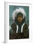 Eskimo Boy named "Menadelook" - Alaska-Lantern Press-Framed Art Print