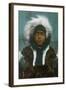 Eskimo Boy named "Menadelook" - Alaska-Lantern Press-Framed Art Print