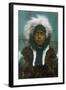 Eskimo Boy named "Menadelook" - Alaska-Lantern Press-Framed Art Print