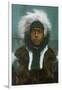 Eskimo Boy named "Menadelook" - Alaska-Lantern Press-Framed Art Print