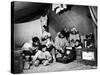 Eskimo Family Admiring their Modern Conveniences, a Victrola, a Sewing Machine and a Stove-Margaret Bourke-White-Stretched Canvas