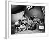 Eskimo Family Admiring their Modern Conveniences, a Victrola, a Sewing Machine and a Stove-Margaret Bourke-White-Framed Photographic Print