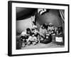 Eskimo Family Admiring their Modern Conveniences, a Victrola, a Sewing Machine and a Stove-Margaret Bourke-White-Framed Photographic Print