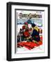 "Eskimo Family Meal," Country Gentleman Cover, March 1, 1928-Frank Schoonover-Framed Premium Giclee Print