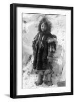 Eskimo Girl in a Parka in Nome, Alaska Photograph - Nome, AK-Lantern Press-Framed Art Print