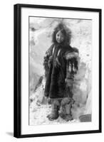 Eskimo Girl in a Parka in Nome, Alaska Photograph - Nome, AK-Lantern Press-Framed Art Print