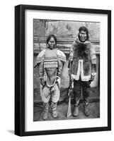 Eskimo Hunter and His Wife in Winter Costume, C1922-Brown Bros-Framed Giclee Print