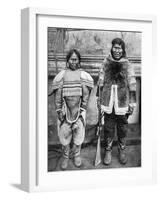 Eskimo Hunter and His Wife in Winter Costume, C1922-Brown Bros-Framed Giclee Print