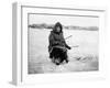 Eskimo Ice Fishing in Nome, Alaska Photograph - Nome, AK-Lantern Press-Framed Art Print