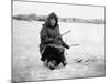 Eskimo Ice Fishing in Nome, Alaska Photograph - Nome, AK-Lantern Press-Mounted Art Print