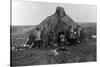 Eskimo Igloo Near Nome, Alaska Photograph - Nome, AK-Lantern Press-Stretched Canvas