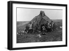 Eskimo Igloo Near Nome, Alaska Photograph - Nome, AK-Lantern Press-Framed Art Print