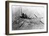 Eskimo in Boat made with Skins called an Omiak Photograph - Alaska-Lantern Press-Framed Art Print