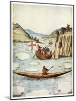 Eskimo Kayak, 1590-John White-Mounted Giclee Print