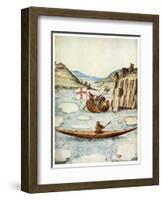 Eskimo Kayak, 1590-John White-Framed Giclee Print