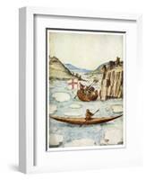 Eskimo Kayak, 1590-John White-Framed Giclee Print