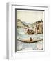 Eskimo Kayak, 1590-John White-Framed Premium Giclee Print