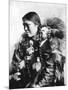 Eskimo Mother and Child in Alaska Photograph - Alaska-Lantern Press-Mounted Art Print