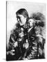 Eskimo Mother and Child in Alaska Photograph - Alaska-Lantern Press-Stretched Canvas