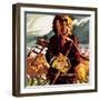 Eskimo with His Reindeer-English School-Framed Giclee Print