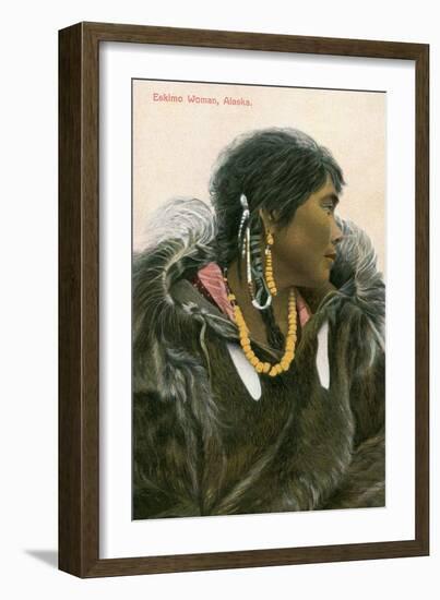 Eskimo Woman, Alaska-null-Framed Art Print
