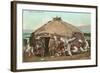 Eskimos and Igloo-null-Framed Art Print