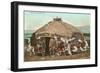 Eskimos and Igloo-null-Framed Art Print