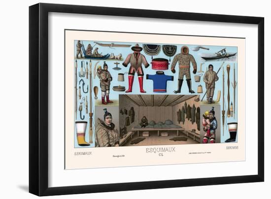 Eskimos Clothing and Personal Items-Racinet-Framed Art Print