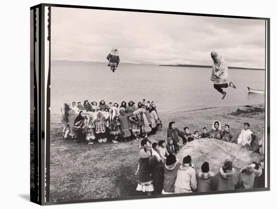 Eskimos Using Homemade Trampolines to Celebrate the End of Whaling Season-Ralph Crane-Stretched Canvas