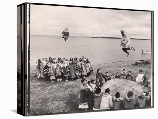 Eskimos Using Homemade Trampolines to Celebrate the End of Whaling Season-Ralph Crane-Stretched Canvas