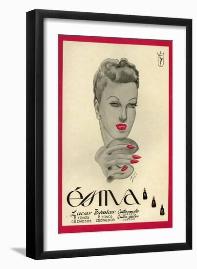 Esma, Magazine Advertisement, Spain, 1942-null-Framed Premium Giclee Print