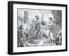 Esmeralda and Quasimodo, Illustration-Eugene Deveria-Framed Premium Giclee Print