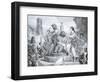 Esmeralda and Quasimodo, Illustration-Eugene Deveria-Framed Giclee Print