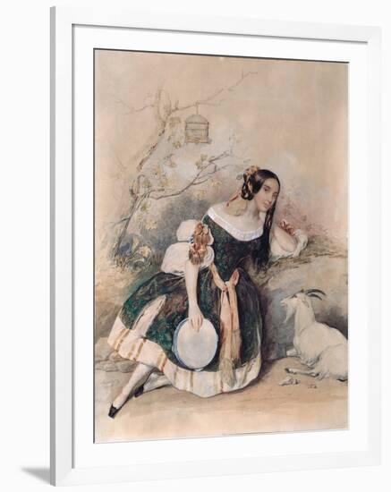 Esmeralda. (Ballerine Pour Le Ballet De Marius Petipa (1818-1910) Adapte D'apres  Notre Dame De Par-Pyotr Fyodorovich Sokolov-Framed Giclee Print