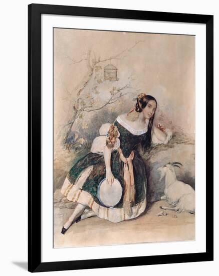 Esmeralda. (Ballerine Pour Le Ballet De Marius Petipa (1818-1910) Adapte D'apres  Notre Dame De Par-Pyotr Fyodorovich Sokolov-Framed Giclee Print