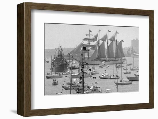 Esmeralda Surrounded by Small Craft-null-Framed Photographic Print