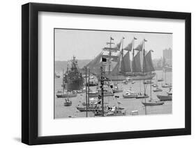 Esmeralda Surrounded by Small Craft-null-Framed Photographic Print