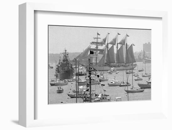 Esmeralda Surrounded by Small Craft-null-Framed Photographic Print