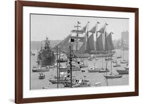 Esmeralda Surrounded by Small Craft-null-Framed Photographic Print