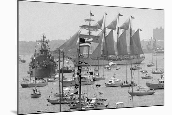 Esmeralda Surrounded by Small Craft-null-Mounted Photographic Print